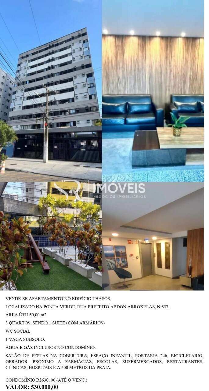 Apartamento à venda com 3 quartos - Jatiúca,Maceió
