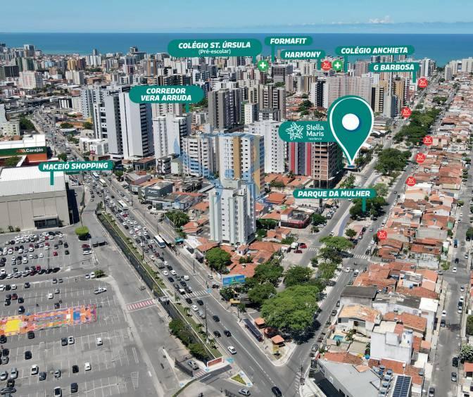 Apartamento à venda com 2 quartos - Jatiuca,